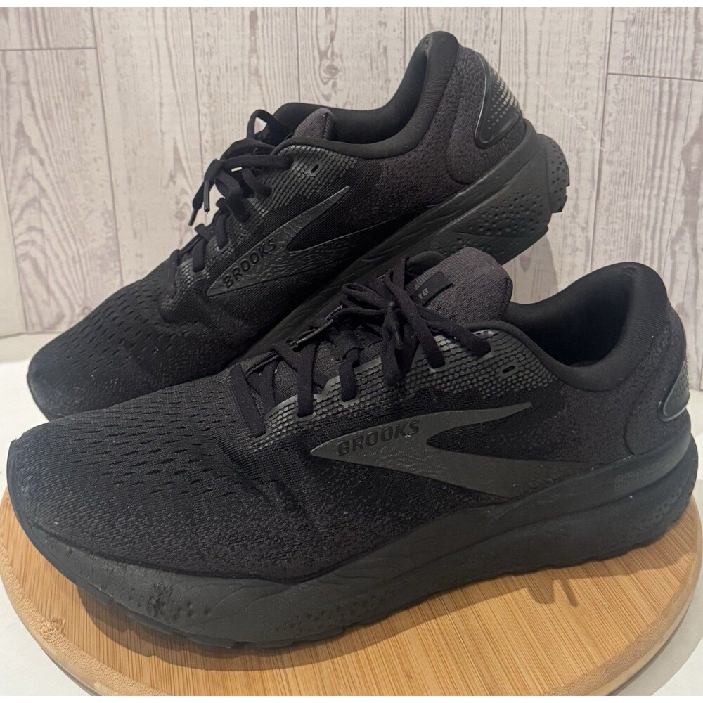 Brooks Ghost 16 Black Running Sneakers Shoes Men’s 12.5 2E Wide Comfort